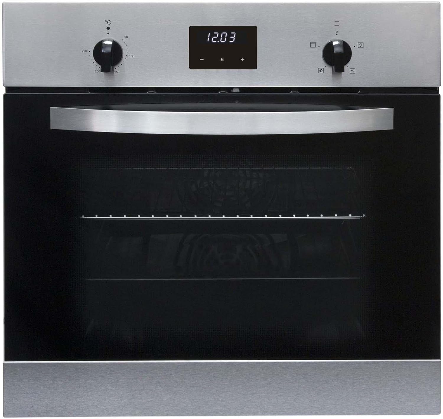 SIA 60cm Stainless Steel Single Electric Digital Fan Oven & 4 Burner Gas Hob - Amazing Gadgets Outlet