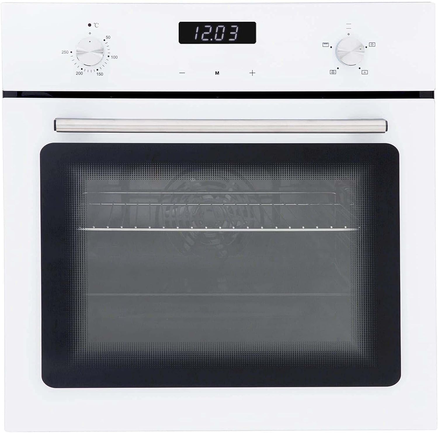 SIA 60cm White Single Electric True Fan Kitchen Oven & 4 Burner Gas On Glass Hob - Amazing Gadgets Outlet