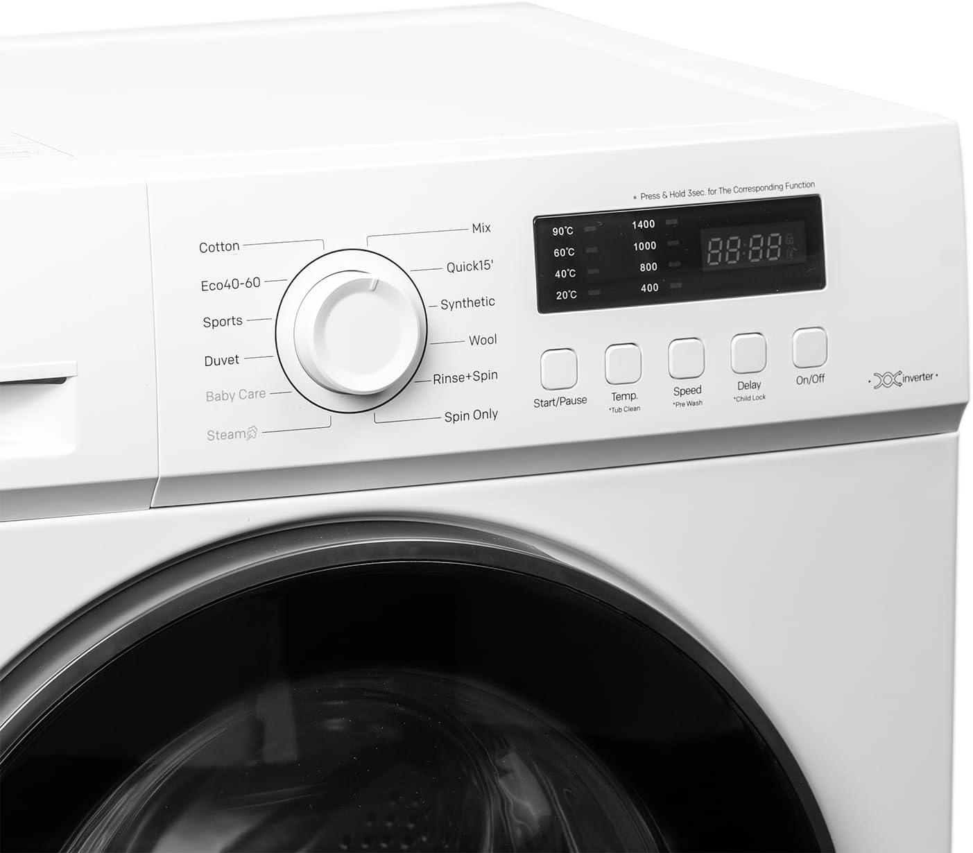 SIA 7kg 1400RPM Washing Machine in White with easy - to - use LED Panel and E Energy Rating - SWM7440W - Amazing Gadgets Outlet