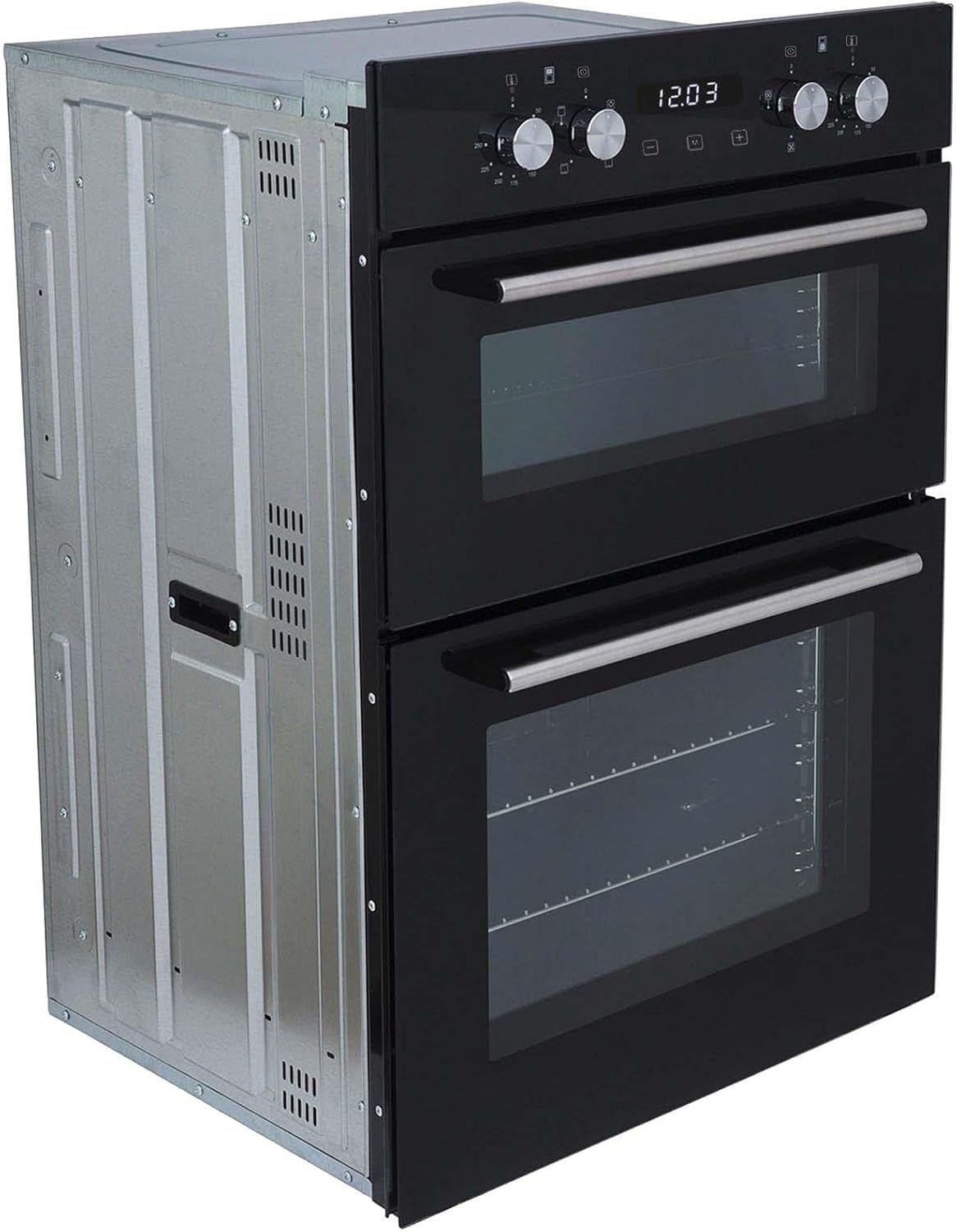 SIA AMZDO102 60cm Black Built In Double Electric True Fan Oven Digital Timer - Amazing Gadgets Outlet