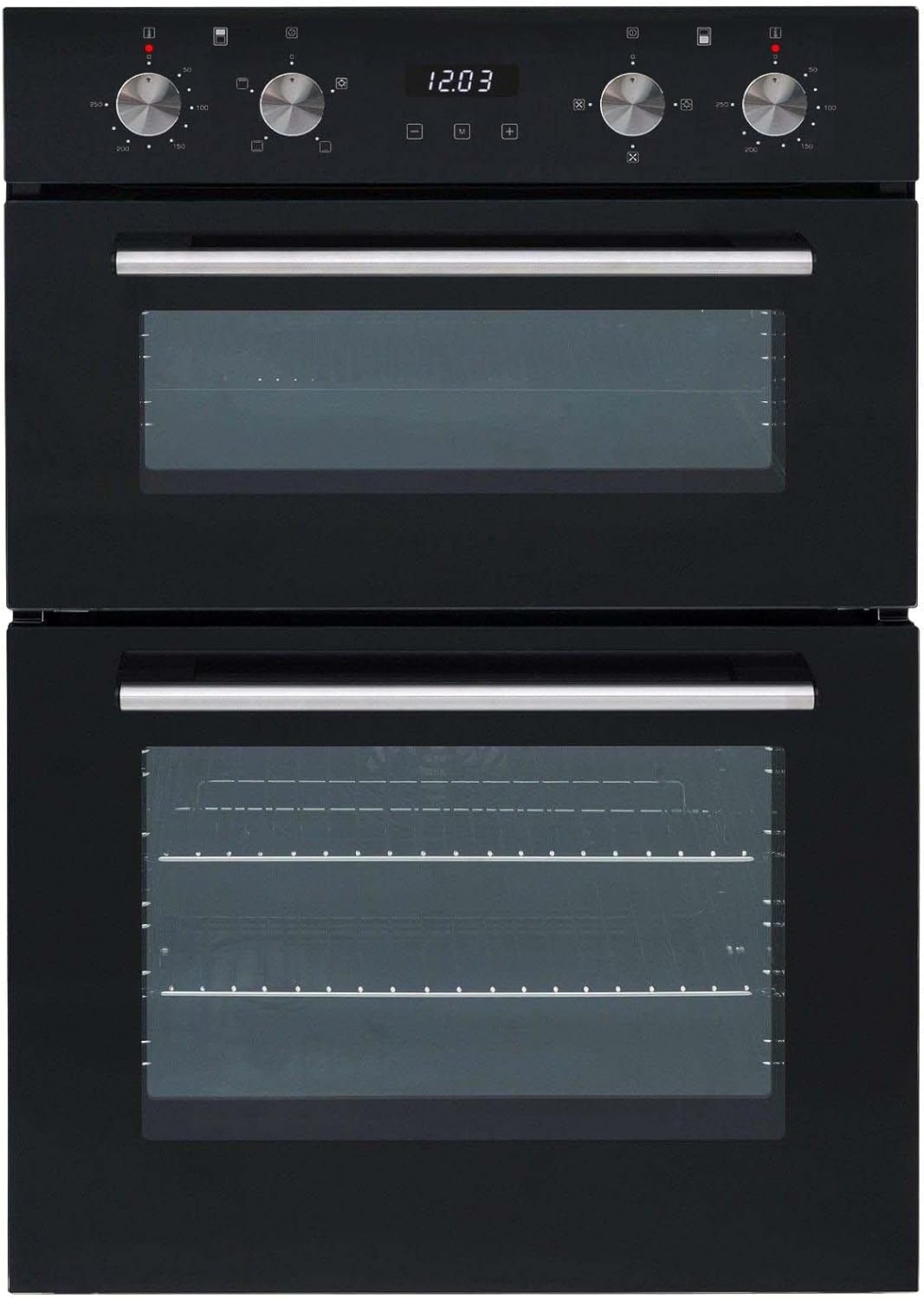 SIA AMZDO102 60cm Black Built In Double Electric True Fan Oven Digital Timer - Amazing Gadgets Outlet