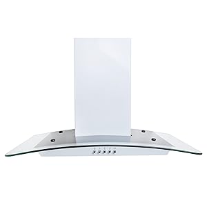SIA CGH60WH 60cm White Curved Glass Chimney Cooker Hood Kitchen Extractor Fan - Amazing Gadgets Outlet