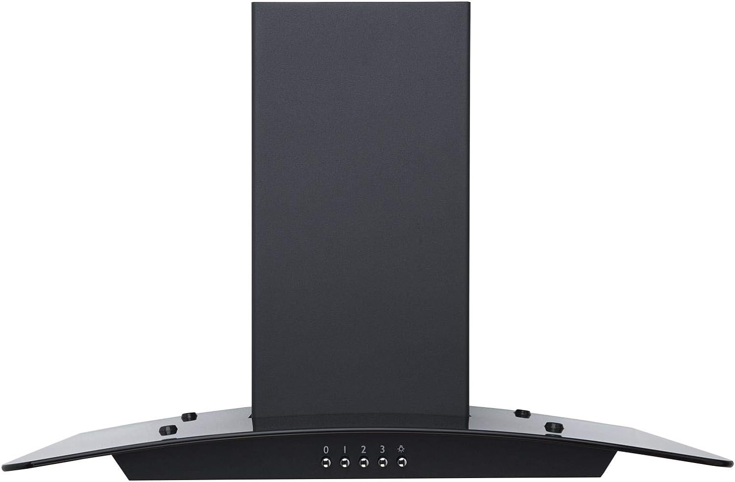 SIA CGHS60BL 60cm Curved Black Glass Cooker Hood Kitchen Extractor Fan - Amazing Gadgets Outlet