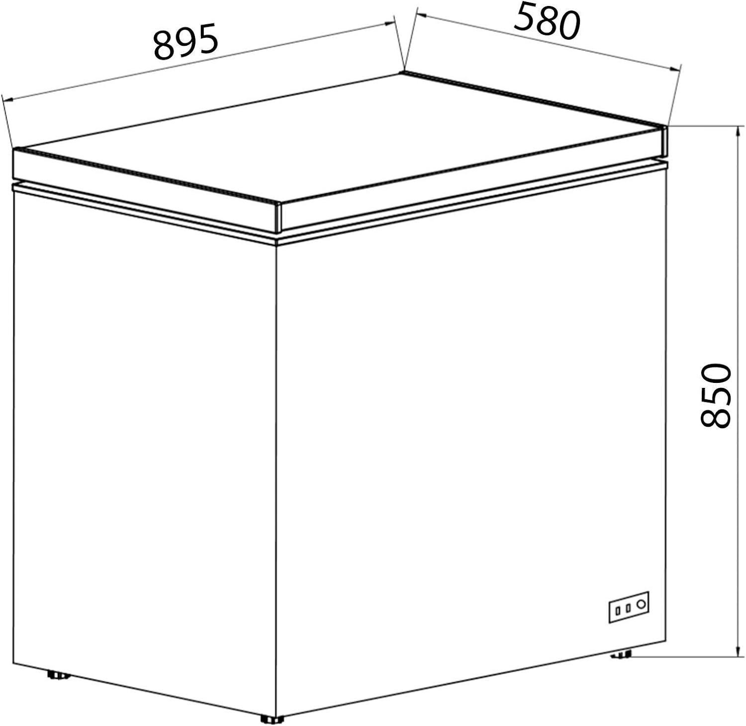 SIA CHF200B - AMZ1 Black Freestanding 201 Litre Large Capacity Chest Freezer, 4* Freezer Rating, 1 Year Manufacturers Guarantee, Aluminium Interior, 7 Temperature Settings, Classic Design - Amazing Gadgets Outlet