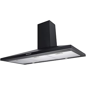 SIA CHL100BL 100cm Black Chimney Cooker Hood Kitchen Extractor Fan & 3m Ducting - Amazing Gadgets Outlet