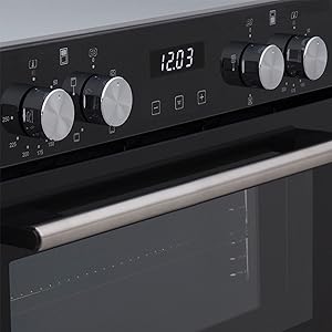 SIA DO101 60cm Black Built Under Double Electric Fan Oven With Digital Timer - Amazing Gadgets Outlet