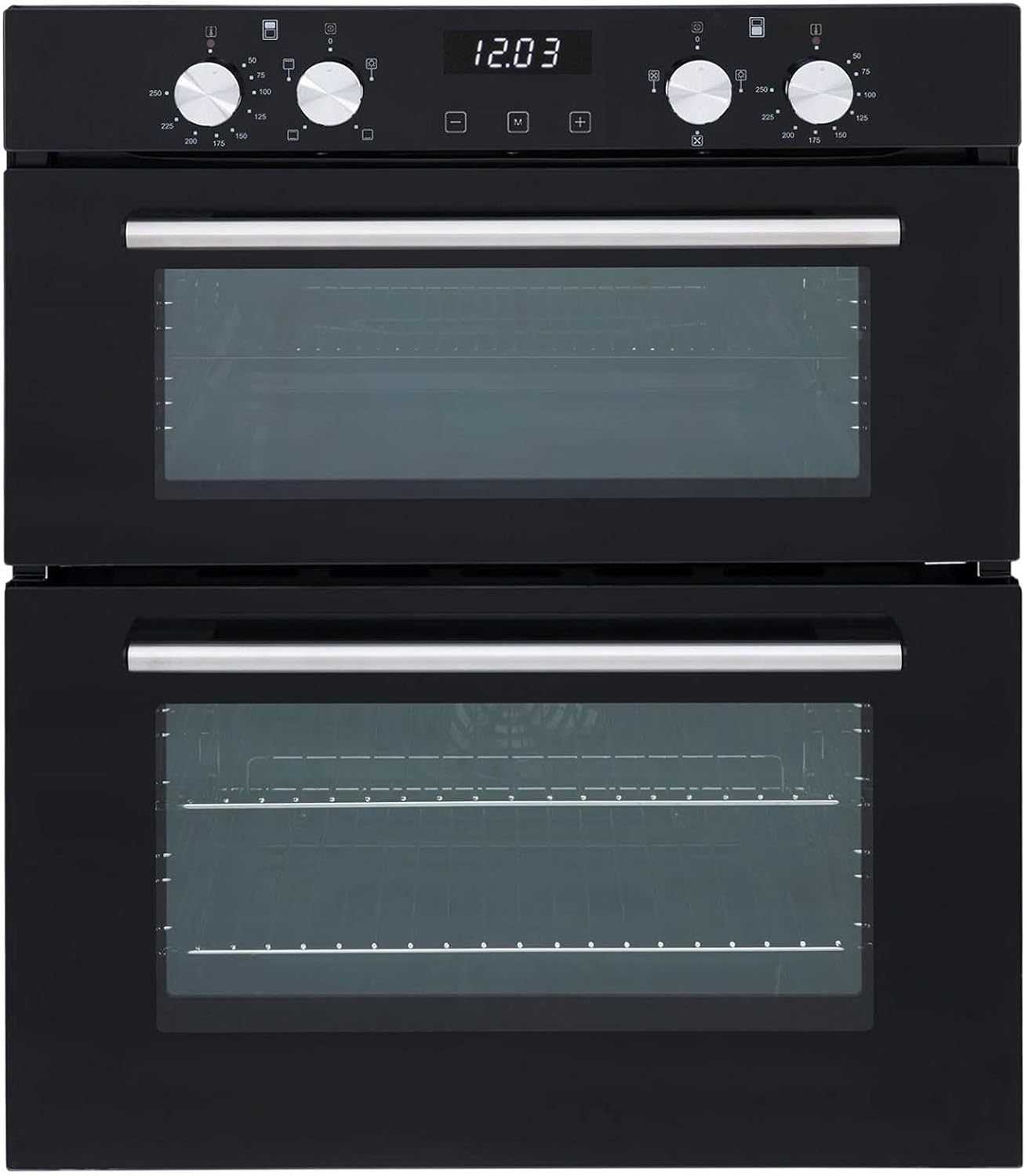 SIA DO101 60cm Black Built Under Double Electric Fan Oven With Digital Timer - Amazing Gadgets Outlet