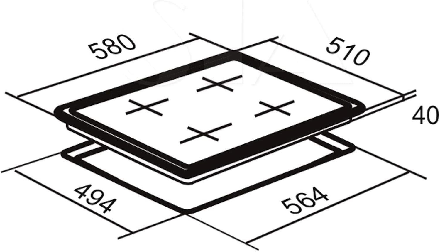 SIA DO111SS 60cm Stainless Steel Built Under Electric Double True Fan Oven & CERH60BL 4 Zone Touch Control Ceramic Hob - Amazing Gadgets Outlet