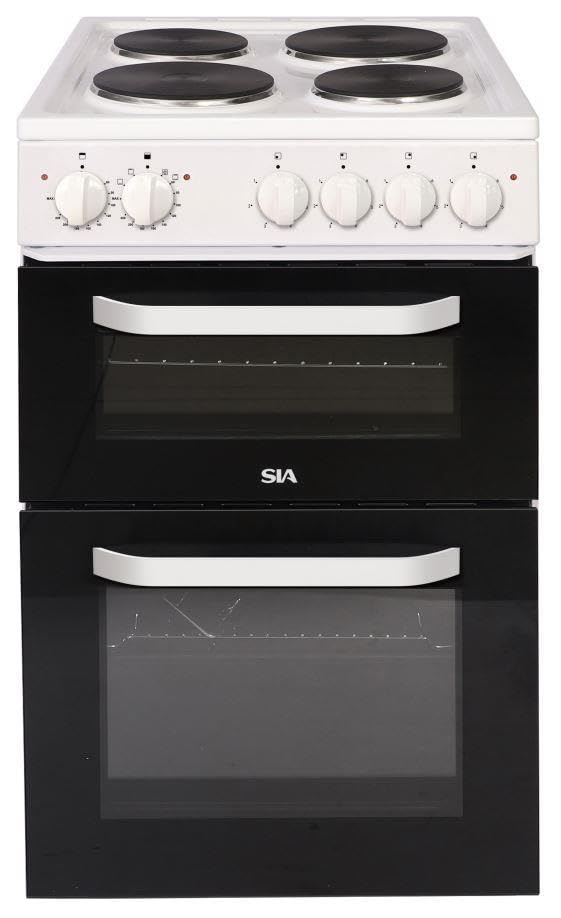 SIA ETSA51W 50cm Twin Cavity Electric Cooker 4 Zone Hob - Amazing Gadgets Outlet