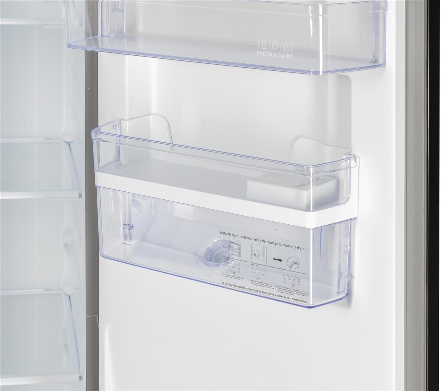 SIA Freestanding 2 Door American Fridge Freezer 627L with Ice & Water Dispenser - Silver - Amazing Gadgets Outlet