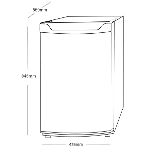 SIA LFIWH 48cm White Free Standing Under Counter Fridge With 3* Ice Box - Amazing Gadgets Outlet