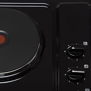 SIA PHP601BL 60cm Black 4 Zone Electric Solid Plate Easy Clean Side Control Hob - Amazing Gadgets Outlet