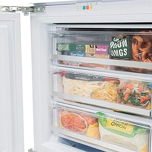 SIA RFU103 60cm 105L White Integrated Under Counter 3 Drawer Freezer With Metal Back - Amazing Gadgets Outlet