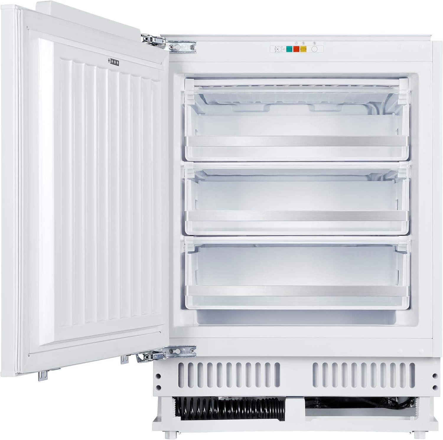 SIA RFU103 60cm 105L White Integrated Under Counter 3 Drawer Freezer With Metal Back - Amazing Gadgets Outlet