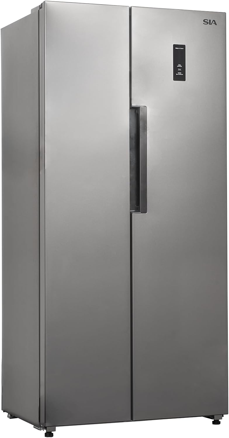 SIA SAFF460SI Freestanding 2 Door American Style Fridge Freezer in Silver 446 Litre Capacity, No Frost, Adjustable Legs, Flush Back Design, Inverter Compressor   Import  Single ASIN  Import  Multiple ASIN ×Product customization General D - Amazing Gadgets Outlet