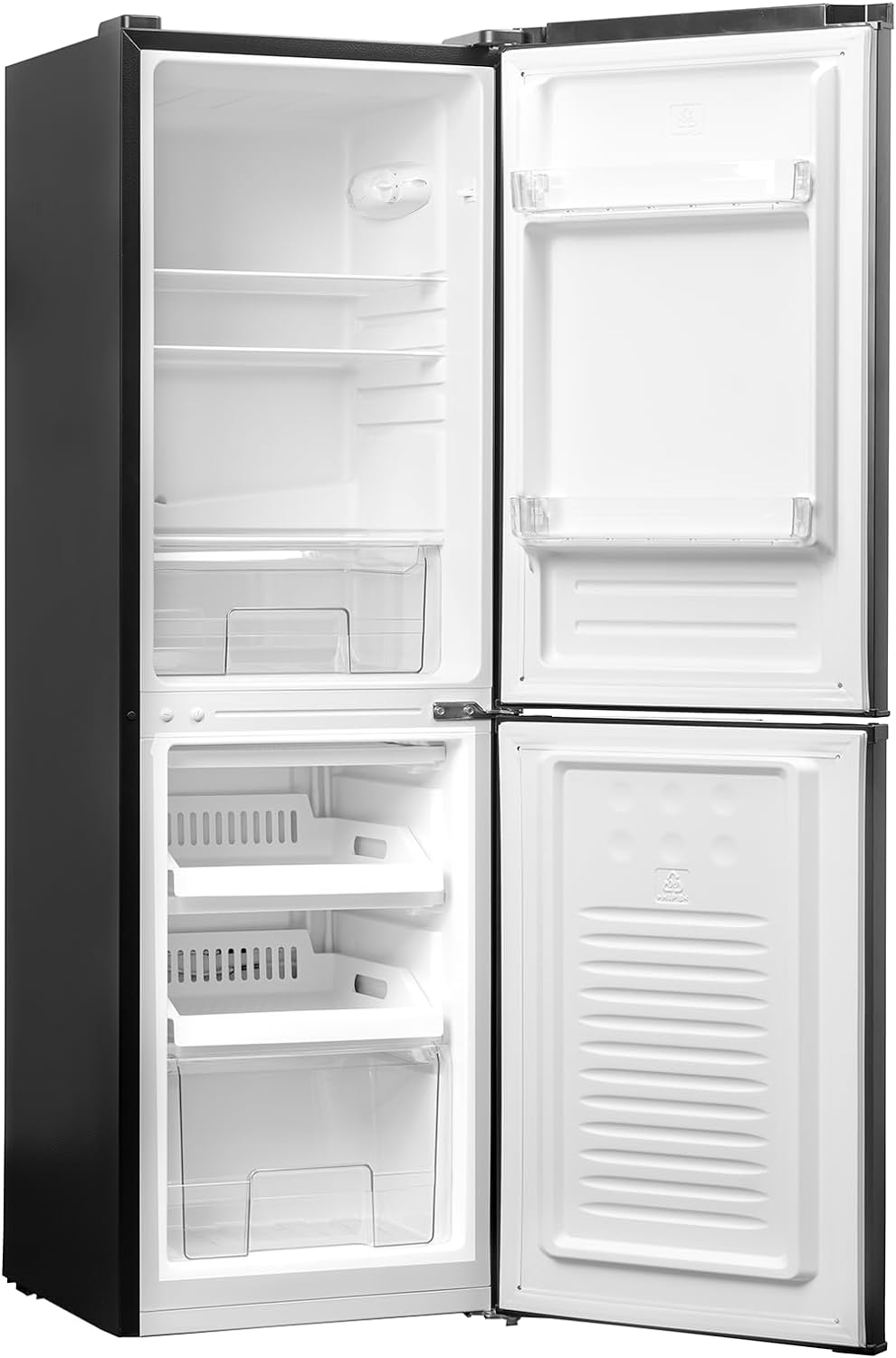 SIA SFF1490BL 50/50 Split Freestanding 153L Combi Fridge Freezer with 4* Freezer Compartment in Black, Includes 2 Years Parts & Labour Warranty - Amazing Gadgets Outlet