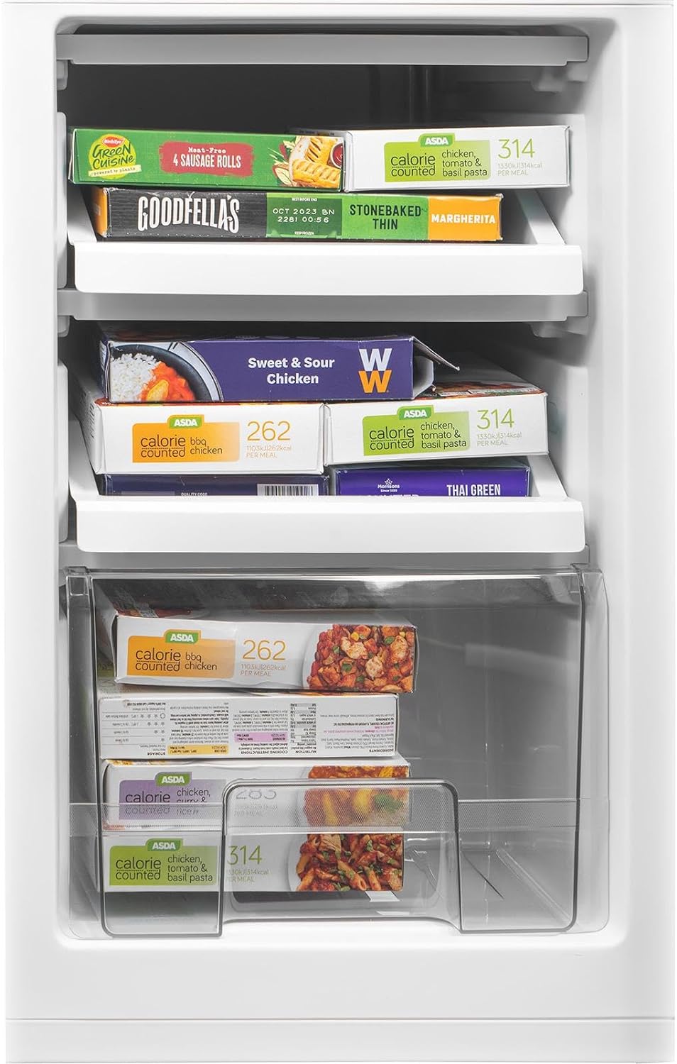 SIA SFF1490W 60/40 Split Freestanding 153L Combi Fridge Freezer with 4* Freezer Compartment in White, Includes 2 Years Parts & Labour Warranty - Amazing Gadgets Outlet