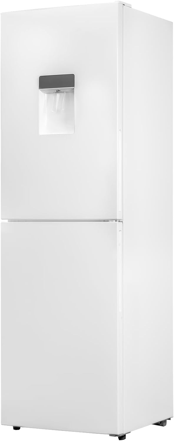 SIA SFF17650W 50/50 Split Freestanding 252L Combi Fridge Freezer with Water Dispenser in White, Includes 3 Glass Fridge Shelves & 4 Freezer Compartments - Amazing Gadgets Outlet