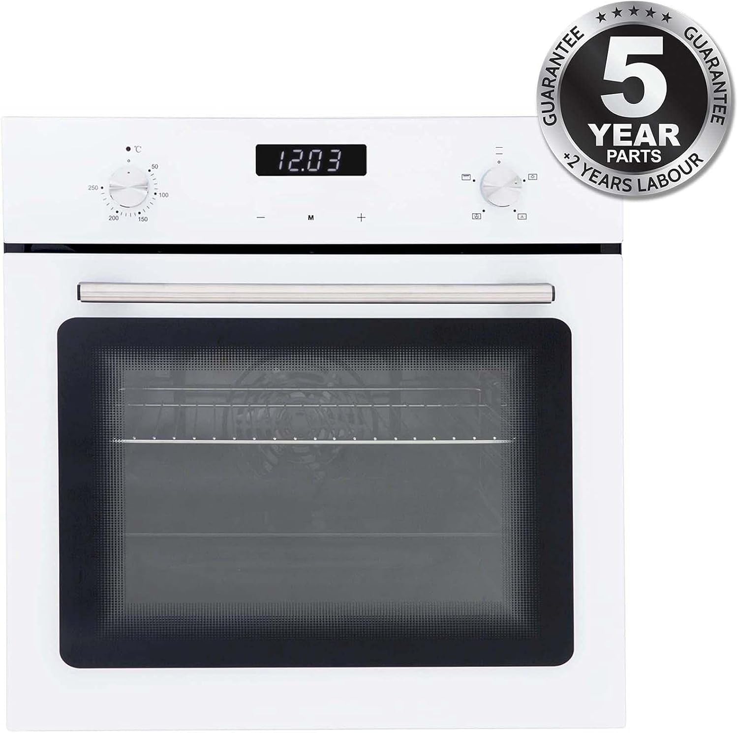 SIA SO103WH 60cm White Built In Single Electric True Fan Oven With Digital Timer - Amazing Gadgets Outlet