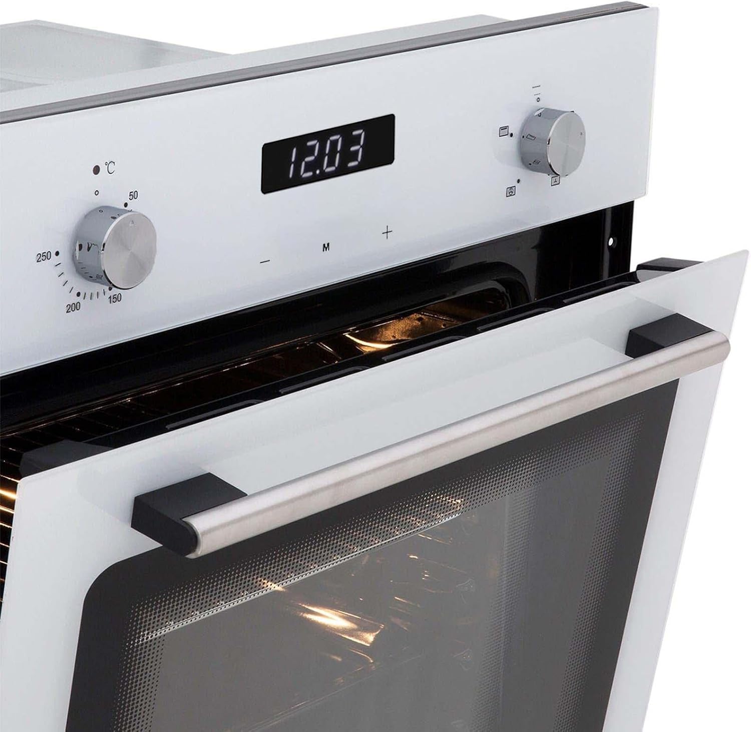 SIA SO103WH 60cm White Built In Single Electric True Fan Oven With Digital Timer - Amazing Gadgets Outlet