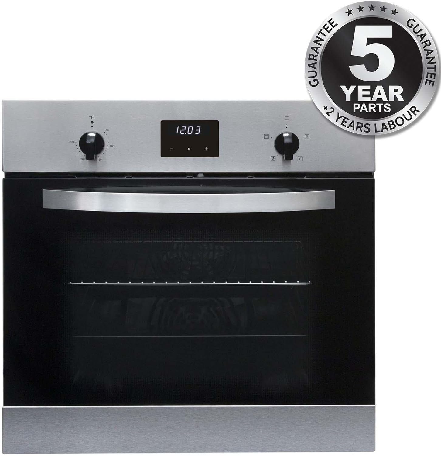 SIA SO112SS 60cm Stainless Steel Built in Digital Single Electric True Fan Oven - Amazing Gadgets Outlet