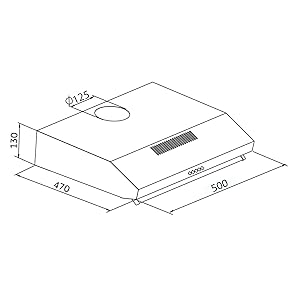 SIA STH50WH 50cm White Slimline Visor Cooker Hood Extractor Fan - Amazing Gadgets Outlet