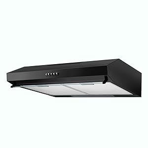 SIA VSR60BL 60cm Black Slim Visor Cooker Hood Kitchen Fan And Carbon Filter - Amazing Gadgets Outlet