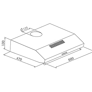 SIA VSR60WH 60cm White Slimline Visor Cooker Hood Kitchen Extractor Fan - Amazing Gadgets Outlet