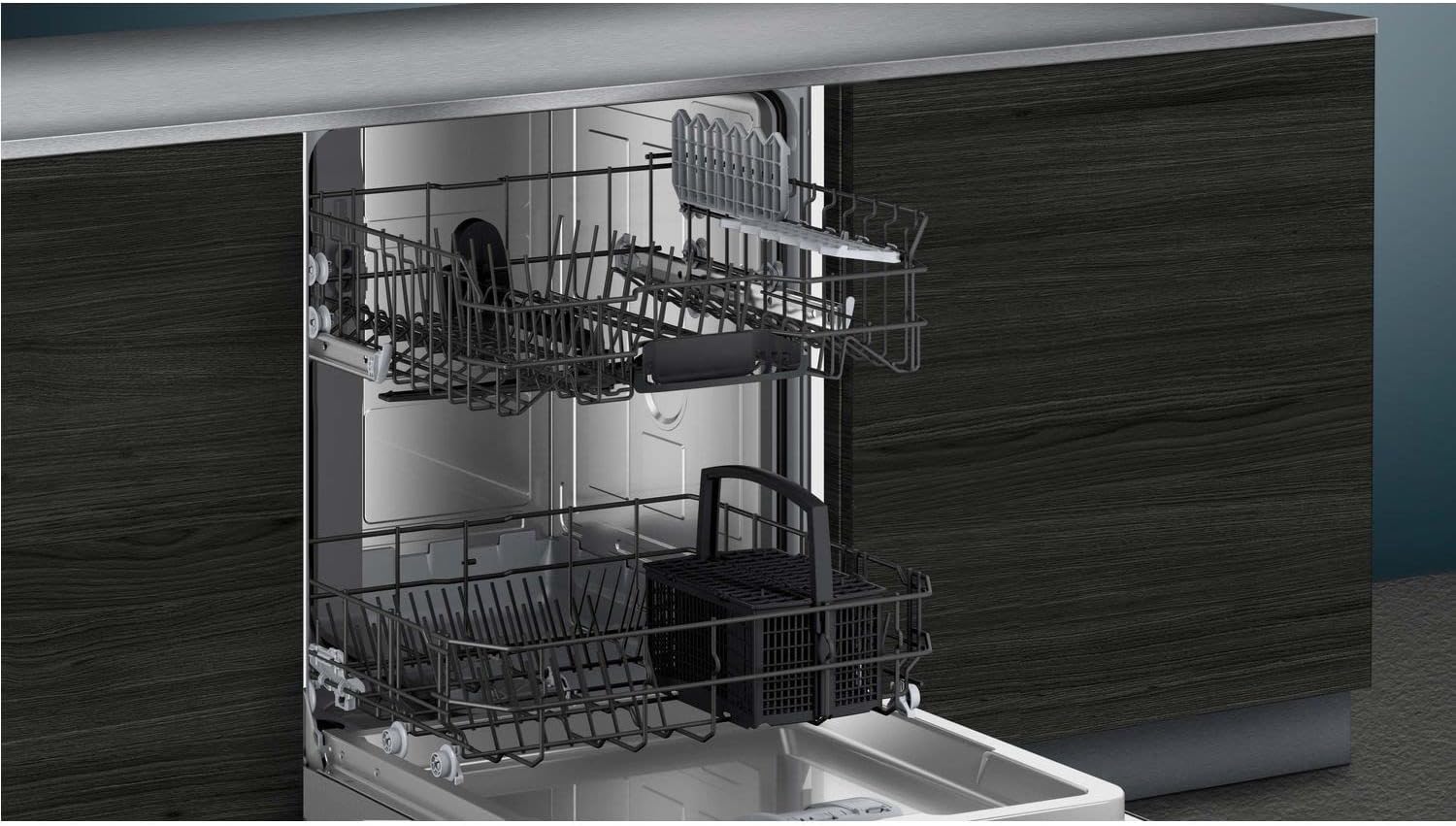 Siemens iQ100 SN61IX12TG Integrated Dishwasher with 12 place settings, Home Connect, voiceControl, varioSpeed on demand, easyStart, intensiveZone, Top Basket Height Adjustment, infoLight, 60cm - Amazing Gadgets Outlet