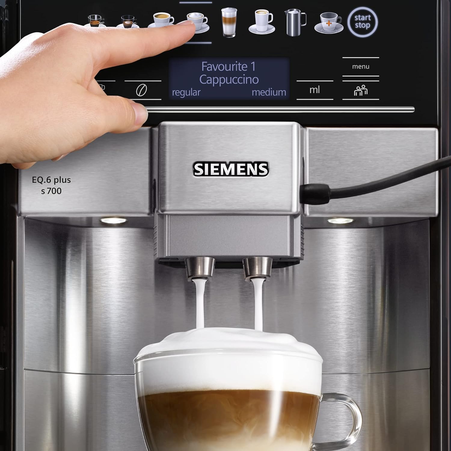 Siemens TE653M11GB EQ6 plus S300, Bean to Cup Fully Automatic Espresso Coffee Machine with milk system, 10 coffee varieties, 2 user profiles AMAZON EXCLUSIVE - Titanium - Amazing Gadgets Outlet