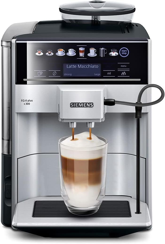 Siemens TE653M11GB EQ6 plus S300, Bean to Cup Fully Automatic Espresso Coffee Machine with milk system, 10 coffee varieties, 2 user profiles AMAZON EXCLUSIVE - Titanium - Amazing Gadgets Outlet