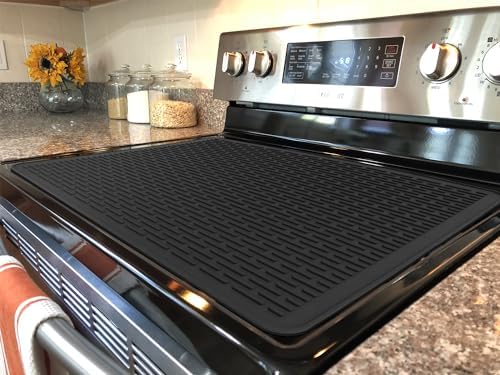 Silicone Stove Top Covers for Electric Stoves, Extra Large Stovetop Mat,Cooktop Protector,XL Dish Drying Mats for Kitchen - Grey - Amazing Gadgets Outlet