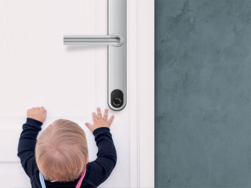 Simpled Double - Side Weatherproof Smart Lock Touch, 7 - in - 1, Fingerprint Keyless Security Entry Door Lock, Bluetooth Electronic Deadbolt, Smartphone Access - Designed for The UK Weather, Silver - Amazing Gadgets Outlet