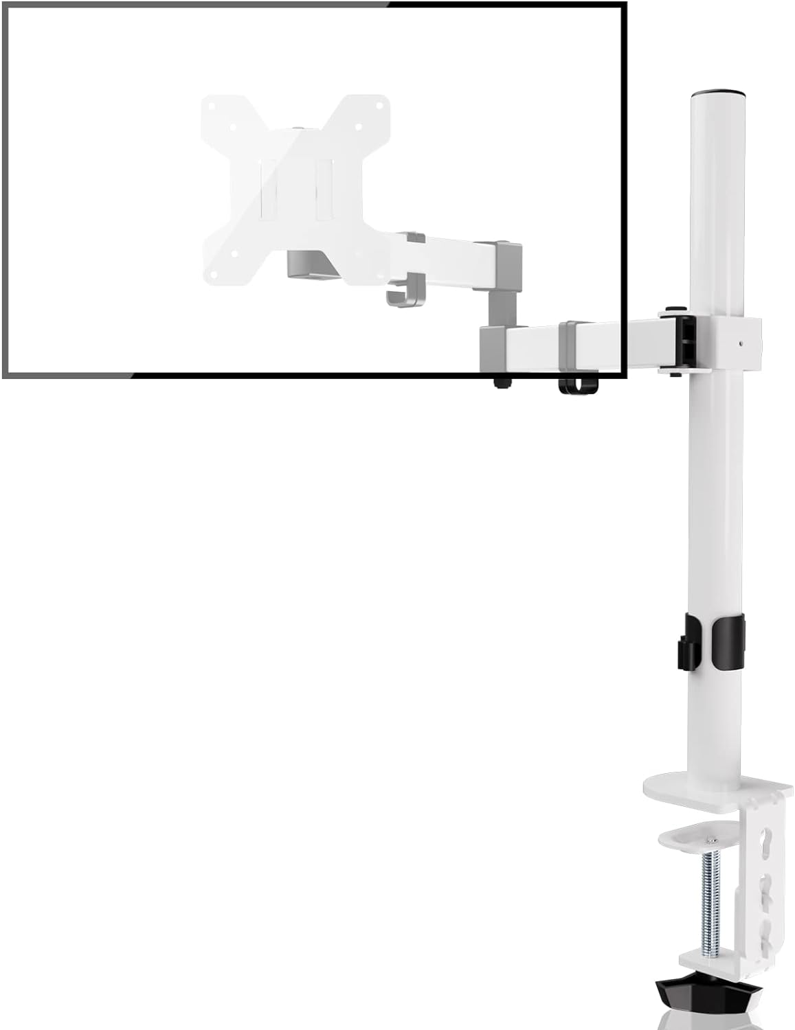 Single Monitor Arm Desk Mount, Max. Load 10kg, Adjustable Mount with Tilt Swivel Rotation for 13 - 32 inch LCD LED Screens, 2 Mouting Options, Vesa 75x75/100x100mm - Amazing Gadgets Outlet