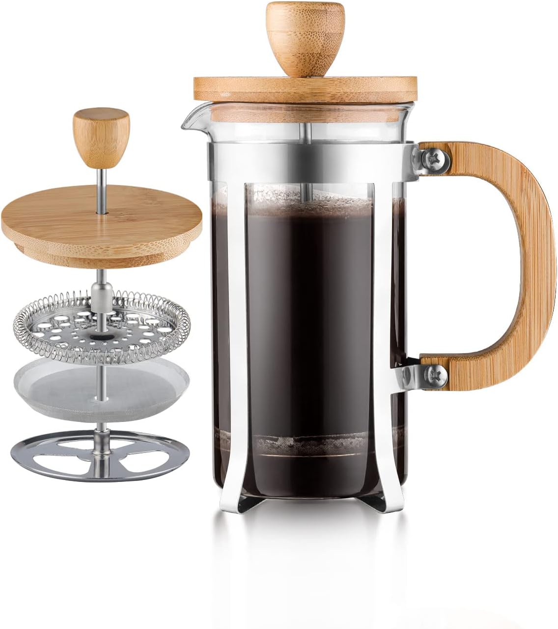 Sivaphe Cafetiere 1000ml, French Press Coffee Maker, Coffee Plunger 34oz 4 Cups, Large Tea Press Borosilicate Glass Gift - Amazing Gadgets Outlet