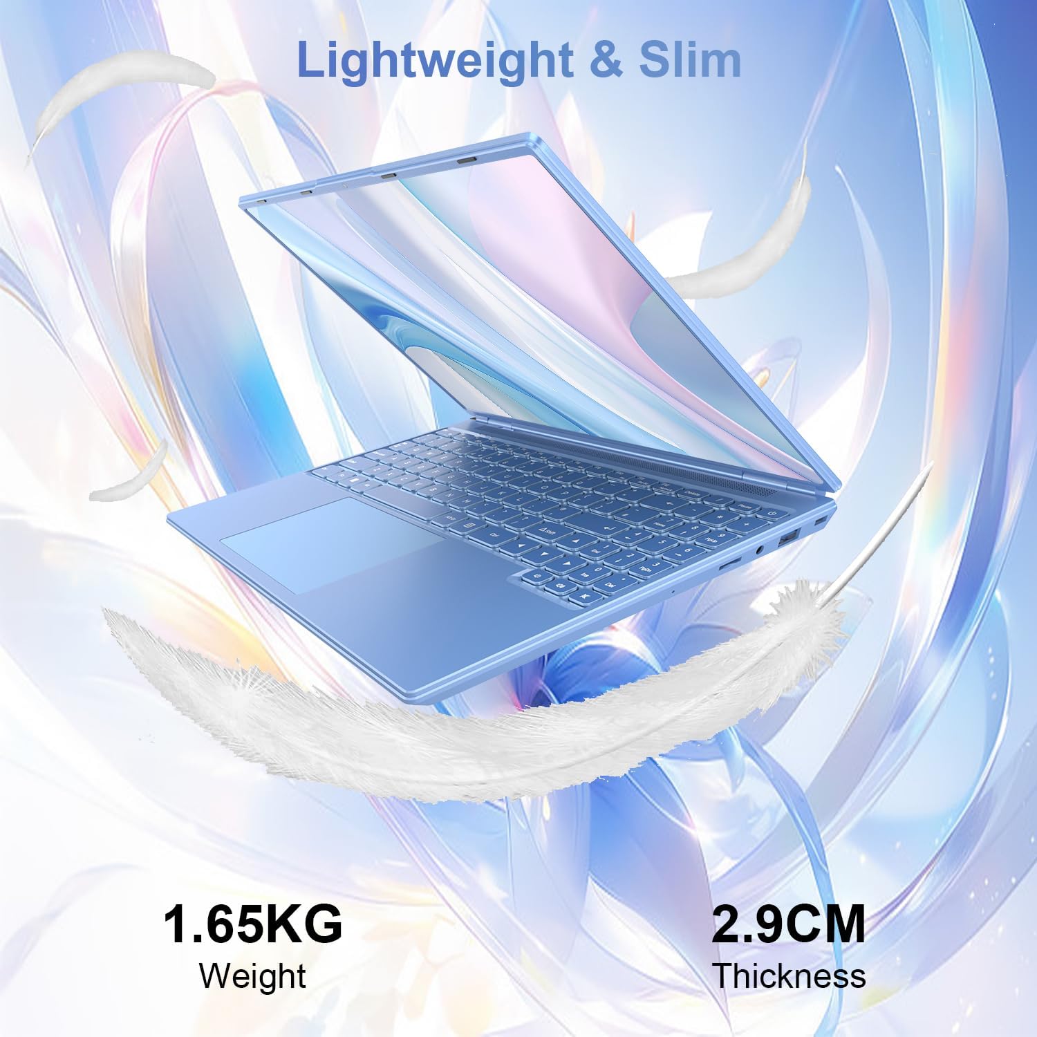 SJMCGC/AOCWEI Laptop 16 Inch Intel N5095 Up to 2.9Ghz, Win 11 Gaming Laptop 12GB RAM 512GB SSD Extension 1TB, Laptops Support 5G WiFi丨BT 4.2丨Cooling Fan丨1920*1200丨Mouse And Keyboard Protector - Blue - Amazing Gadgets Outlet