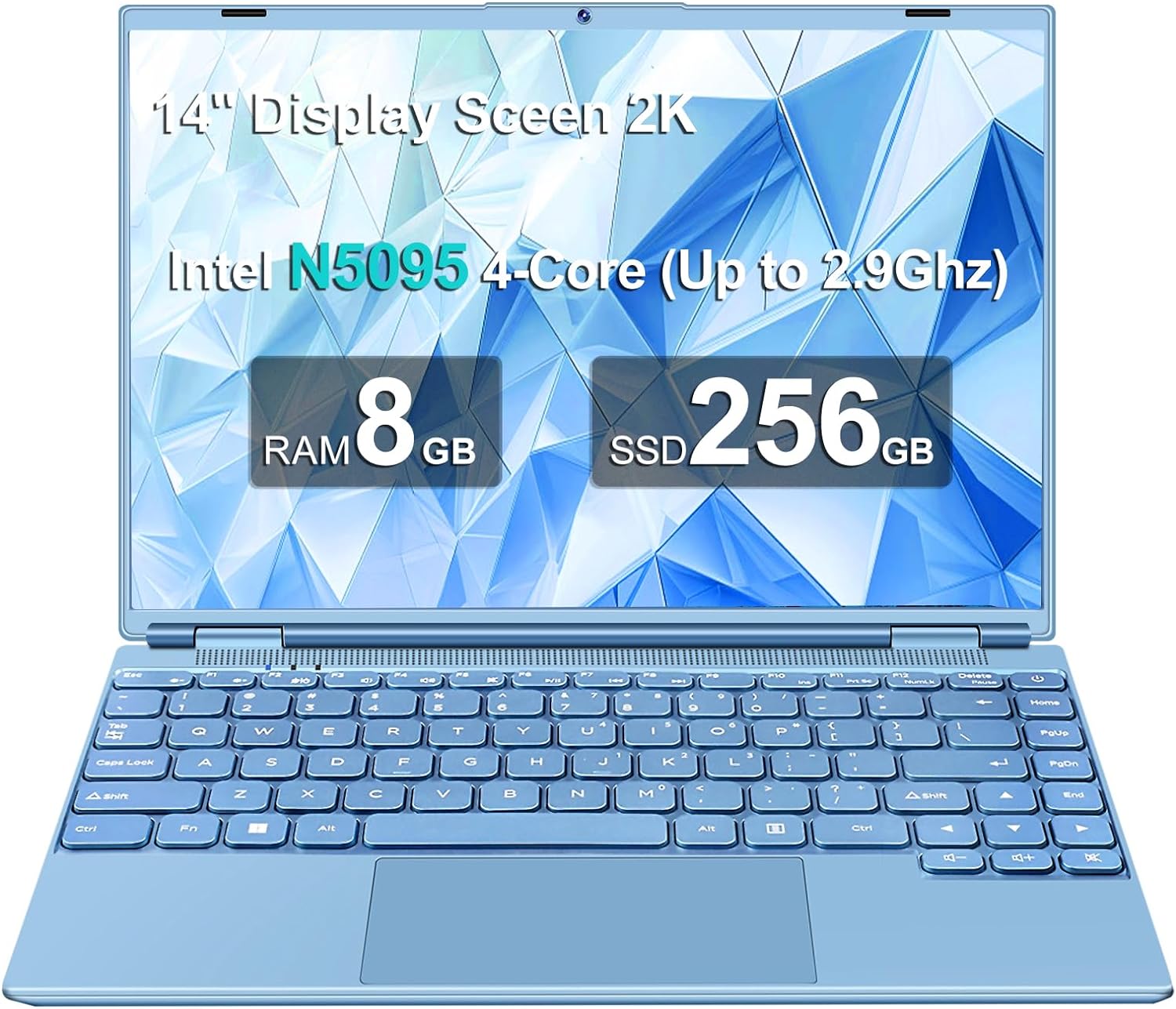 SJMCGC/AOCWEI Laptop 16 Inch Intel N5095 Up to 2.9Ghz, Win 11 Gaming Laptop 12GB RAM 512GB SSD Extension 1TB, Laptops Support 5G WiFi丨BT 4.2丨Cooling Fan丨1920*1200丨Mouse And Keyboard Protector - Blue - Amazing Gadgets Outlet