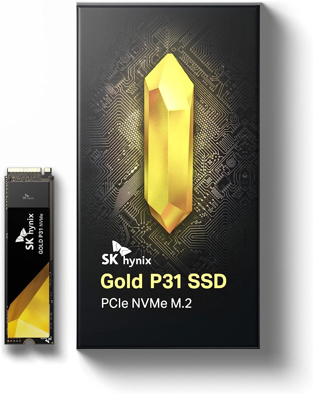 SK Hynix Gold P31 500GB PCIe NVMe Gen3 M.2 2280 Internal SSD | Up to 3500MB/S | Compact M.2 SSD Form Factor SSD | Internal Solid State Drive with 128 - Layer NAND Flash - Amazing Gadgets Outlet