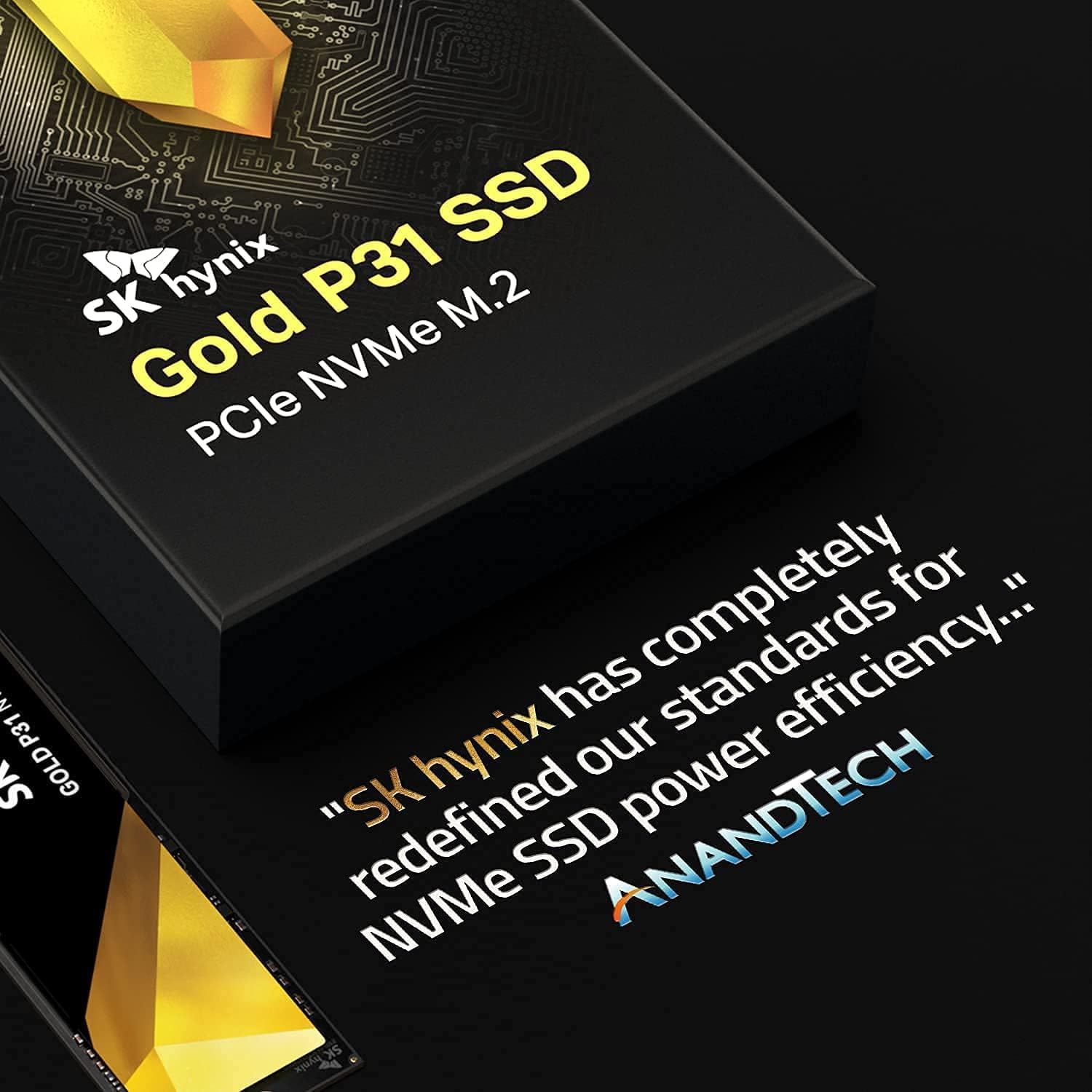 SK Hynix Gold P31 500GB PCIe NVMe Gen3 M.2 2280 Internal SSD | Up to 3500MB/S | Compact M.2 SSD Form Factor SSD | Internal Solid State Drive with 128 - Layer NAND Flash - Amazing Gadgets Outlet