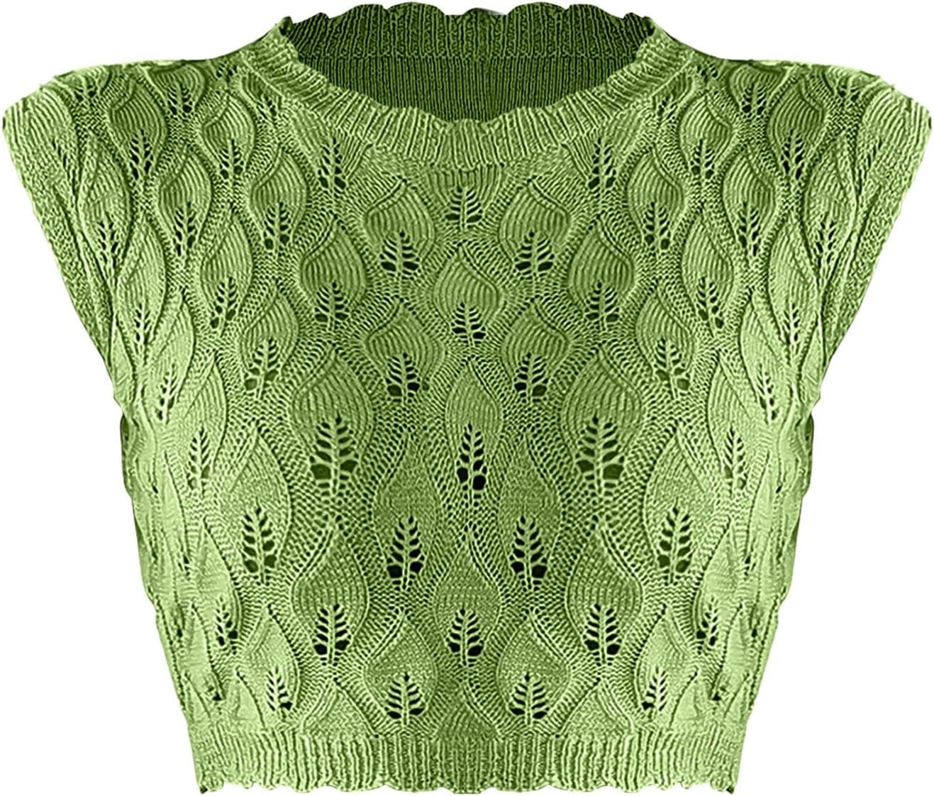 Skang Tops for Women UK Women's Hollow Short Sexy Top with Hollow Leaves and Navel Sweater - Amazing Gadgets Outlet