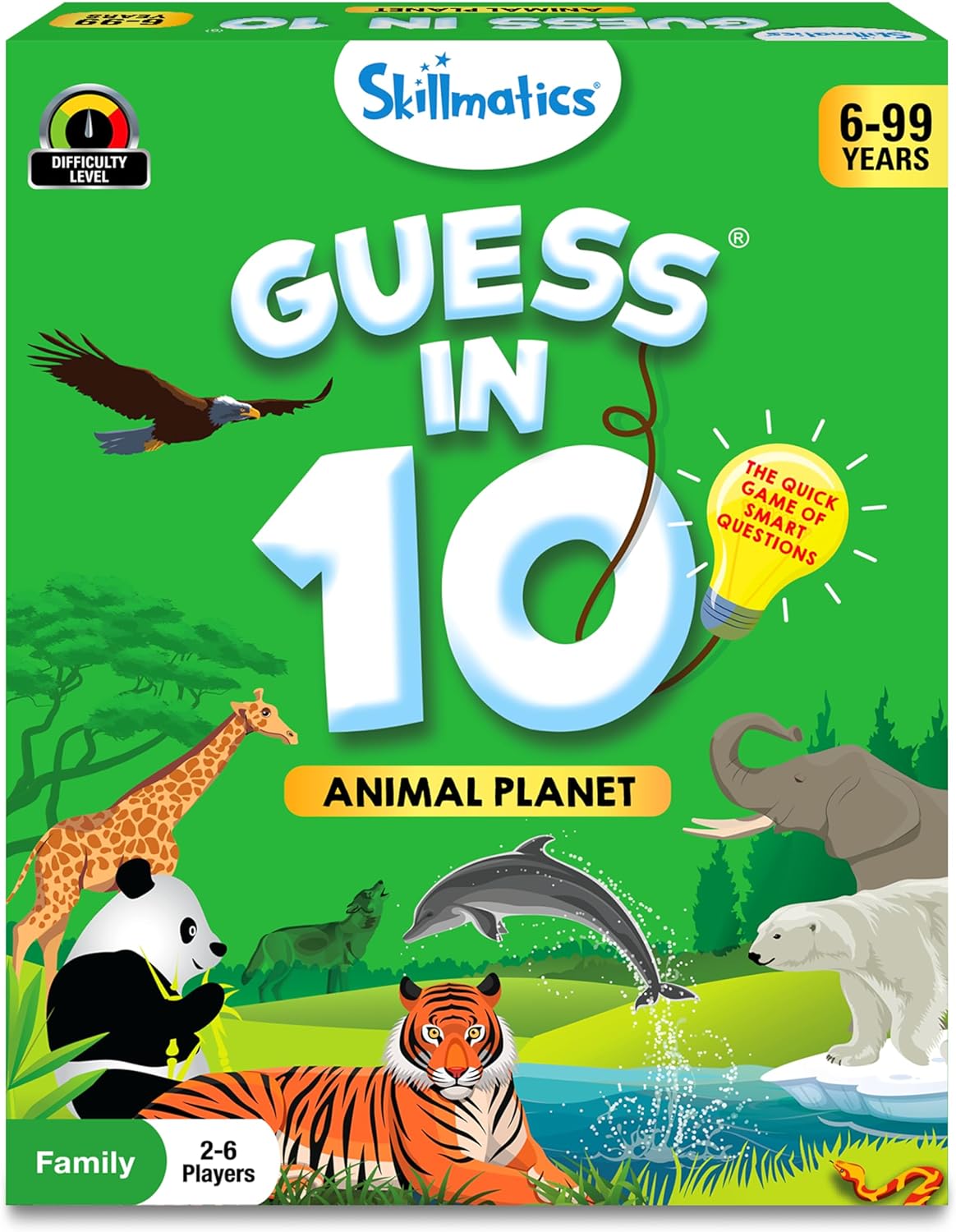 Skillmatics Card Game - Guess in 10 Animal Planet, Perfect for Boys, Girls, Kids, and Families Who Love Toys, Board Games, Gifts for Ages 6, 7, 8, 9 - Amazing Gadgets Outlet