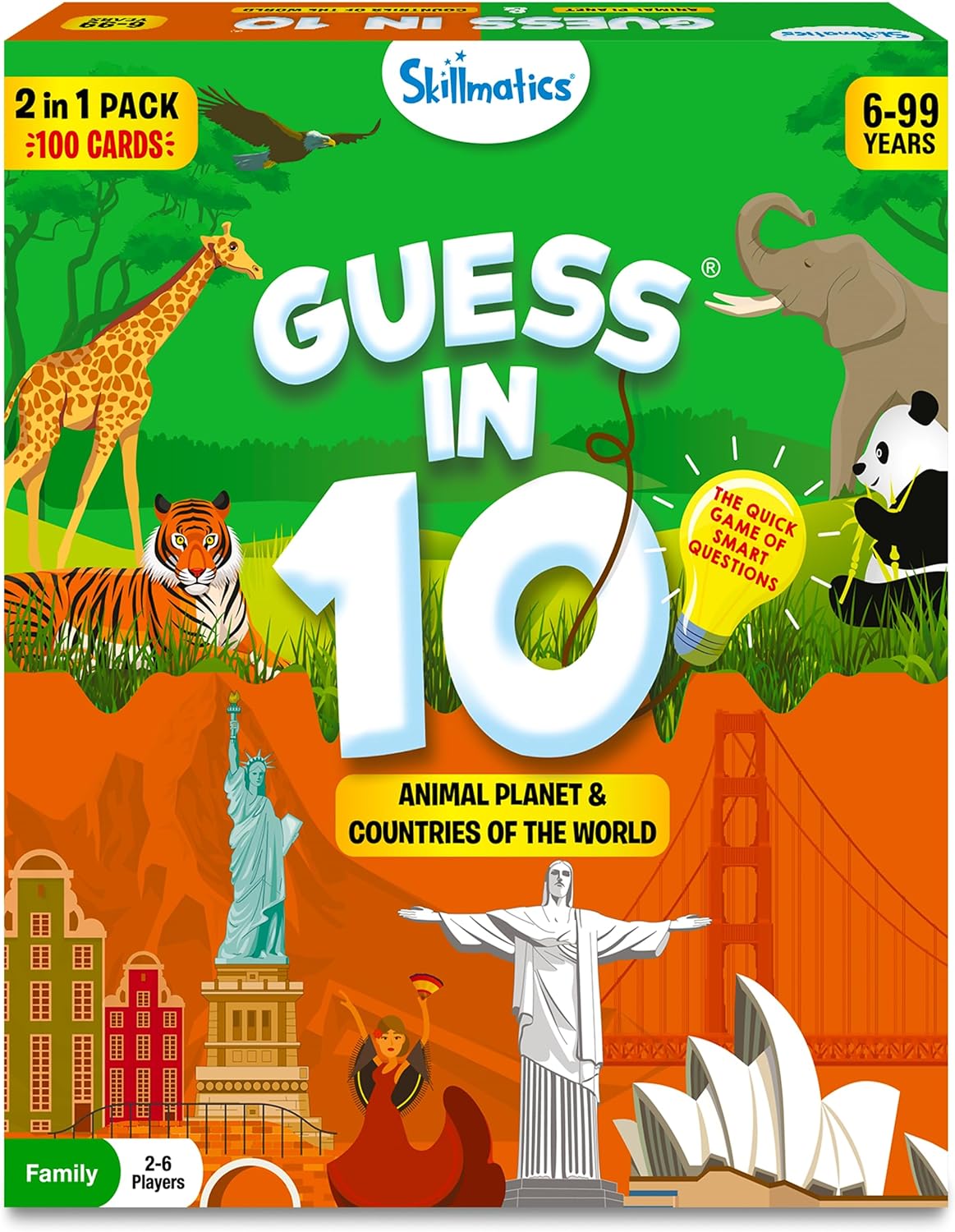 Skillmatics Card Game - Guess in 10 Animal Planet, Perfect for Boys, Girls, Kids, and Families Who Love Toys, Board Games, Gifts for Ages 6, 7, 8, 9 - Amazing Gadgets Outlet