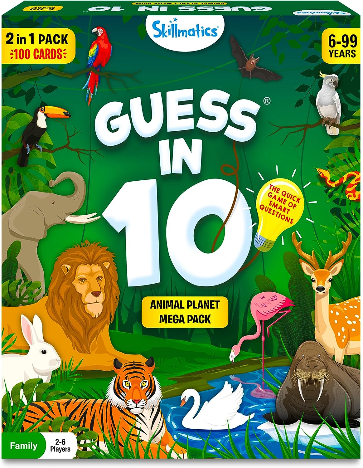 Skillmatics Card Game - Guess in 10 Animal Planet, Perfect for Boys, Girls, Kids, and Families Who Love Toys, Board Games, Gifts for Ages 6, 7, 8, 9 - Amazing Gadgets Outlet