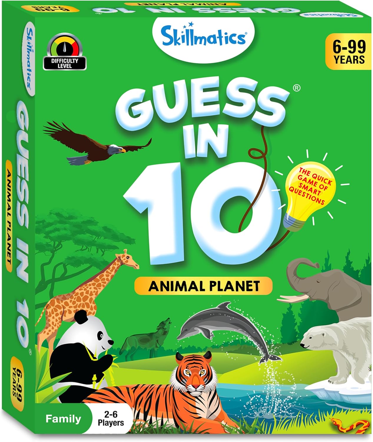 Skillmatics Card Game - Guess in 10 Animal Planet, Perfect for Boys, Girls, Kids, and Families Who Love Toys, Board Games, Gifts for Ages 6, 7, 8, 9 - Amazing Gadgets Outlet