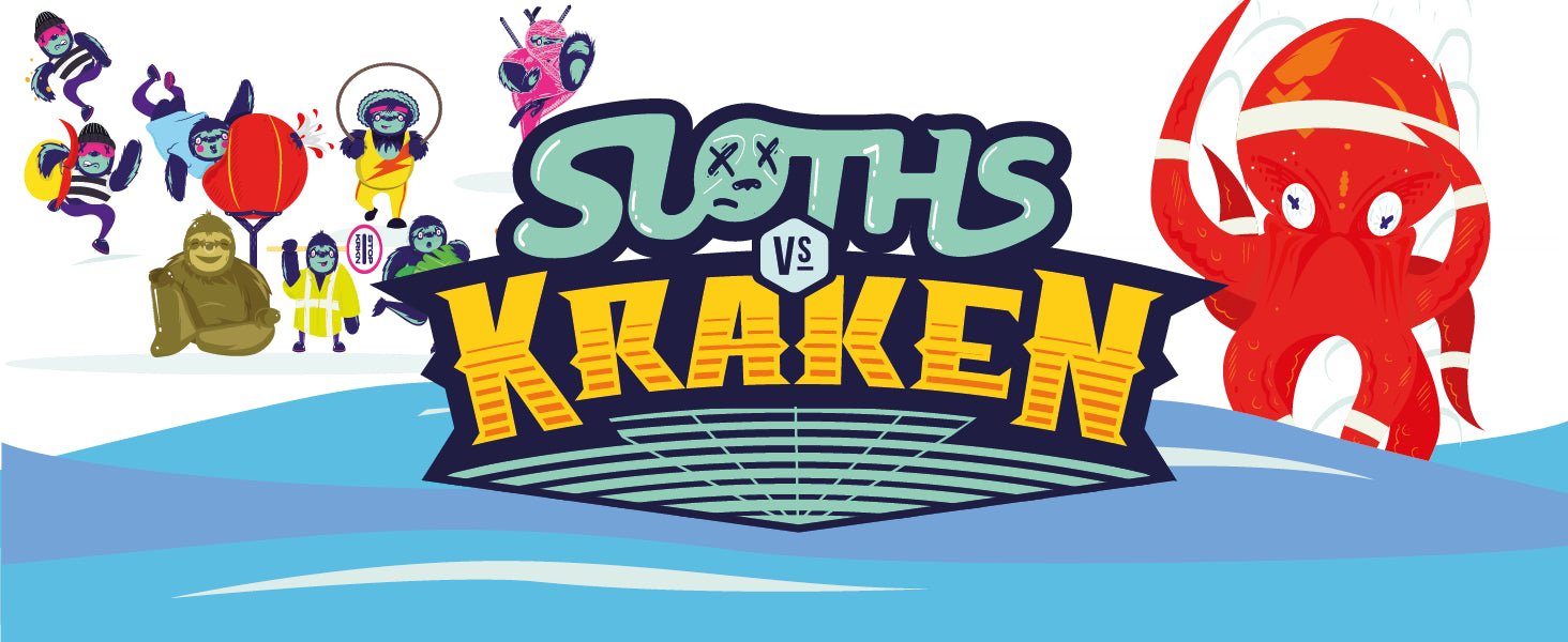 Sloths vs Kraken Card Game - Original Edition | Fun Family Games | Adults, Teens & Kids | 2+ Players | Ages 7+ - Amazing Gadgets Outlet