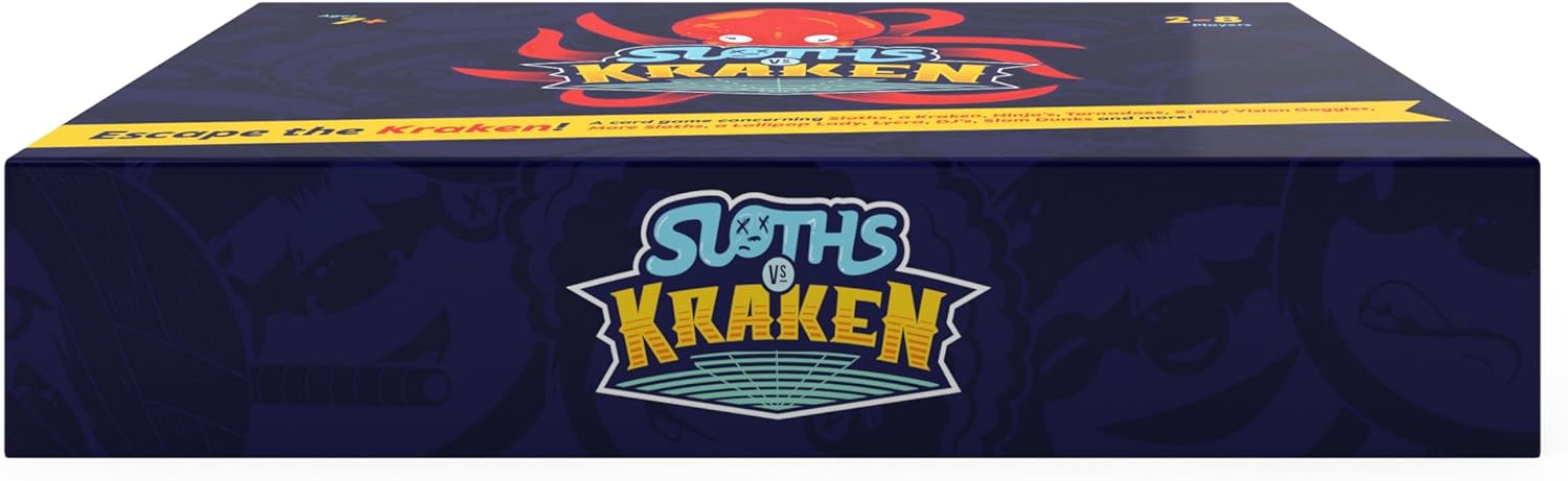 Sloths vs Kraken Card Game - Original Edition | Fun Family Games | Adults, Teens & Kids | 2+ Players | Ages 7+ - Amazing Gadgets Outlet