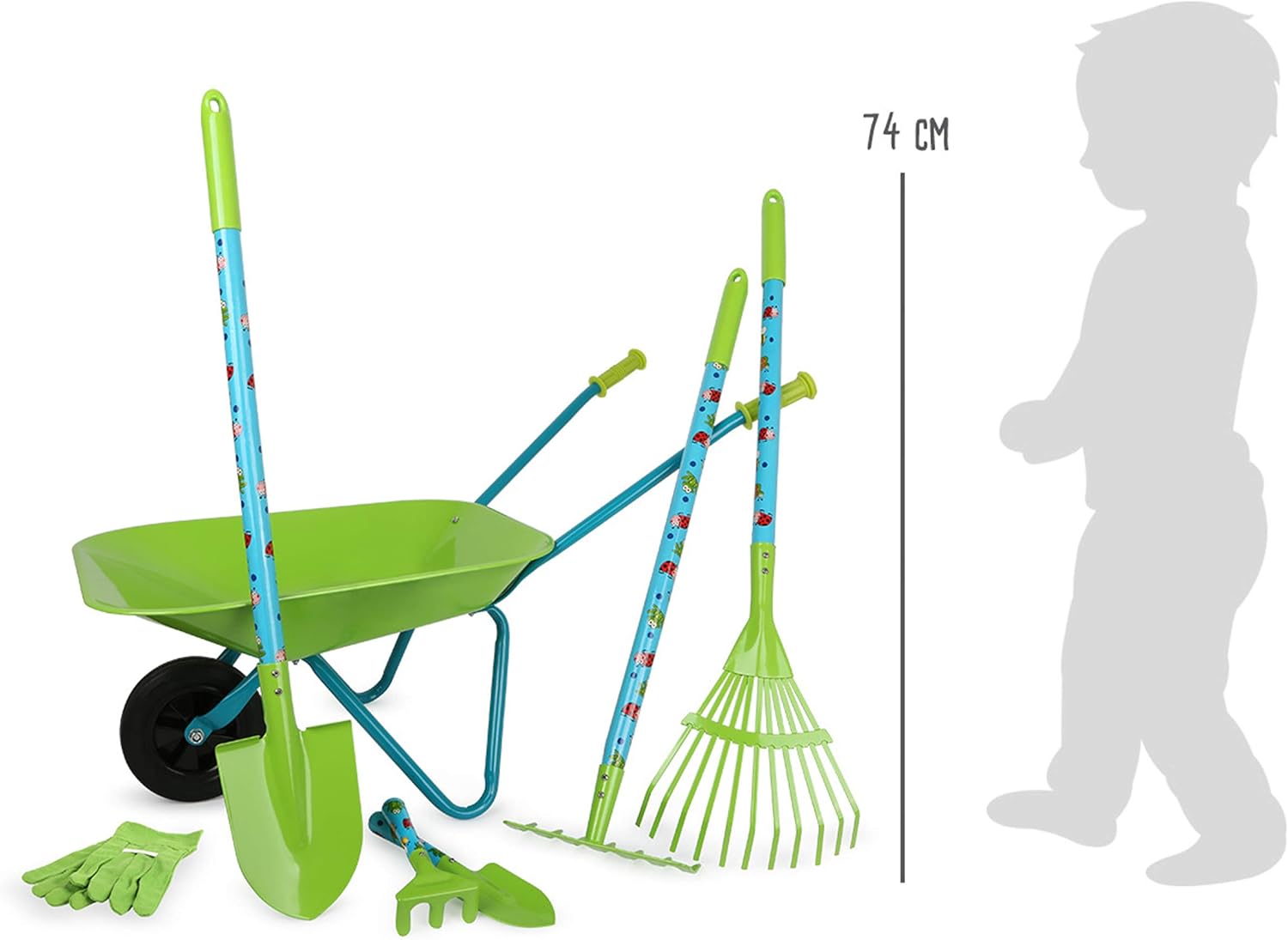 Small Foot 12014 Large Garden Set Made of Wood and Metal, with Wheelbarrow, Spade, Rake and Much More Toys, Multicoloured   Import  Single ASIN  Import  Multiple ASIN ×Product customization General Description Gallery Reviews Variati - Amazing Gadgets Outlet