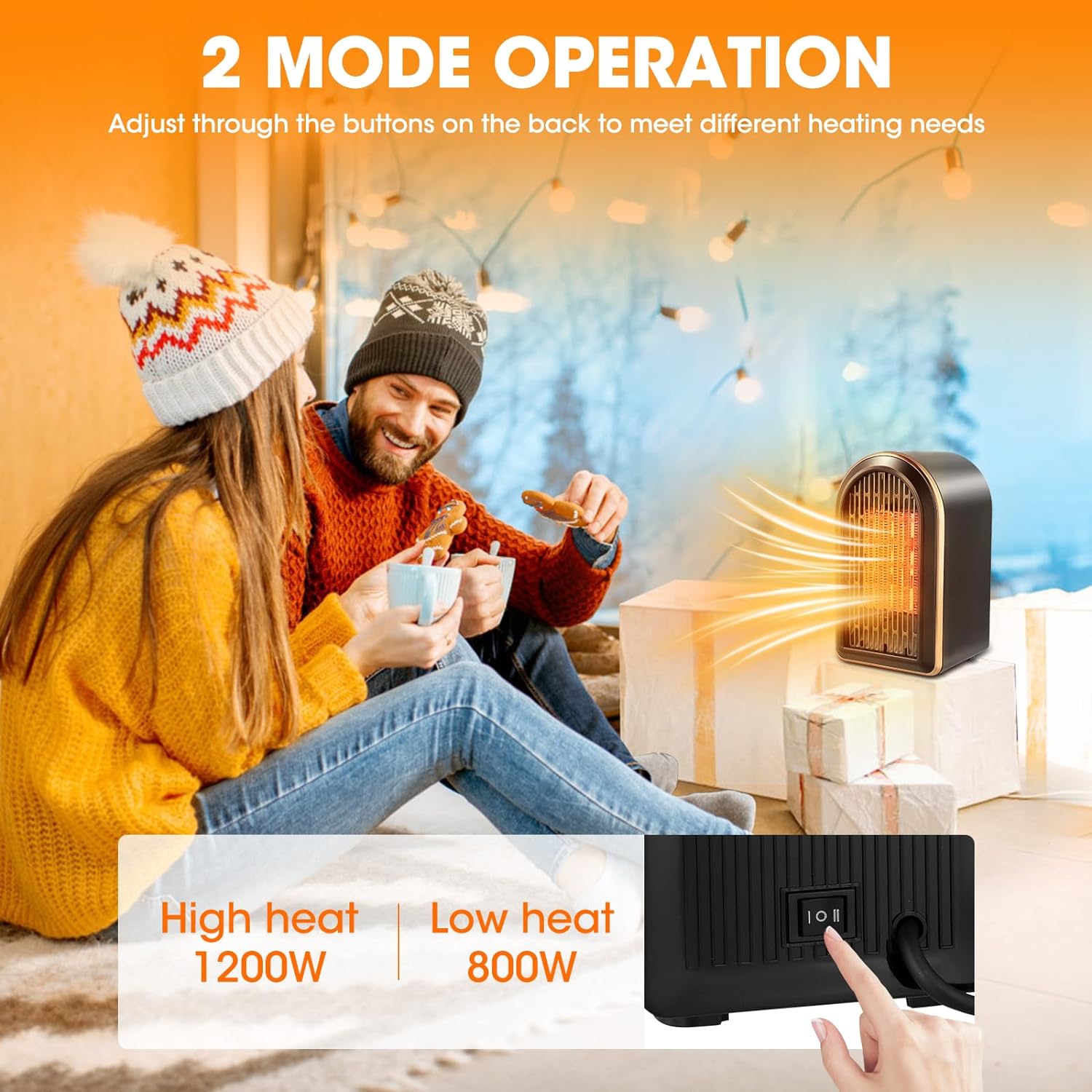 Small heater for Room,Energy Efficient Space Mini Heater,Electric Fan Heater,Space Heater for Indoor Use,Portable Electric Heater,2 Modes Thermostat,Space Small Heaters for Room Bedroom Office Desk - Amazing Gadgets Outlet