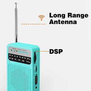 Small Radio, Portable Radio FM/AM Transistor Radio with Excellent Receiving and Sound Quality - Pocket Radio with Headphone Jack, Easy to Use - Amazing Gadgets Outlet