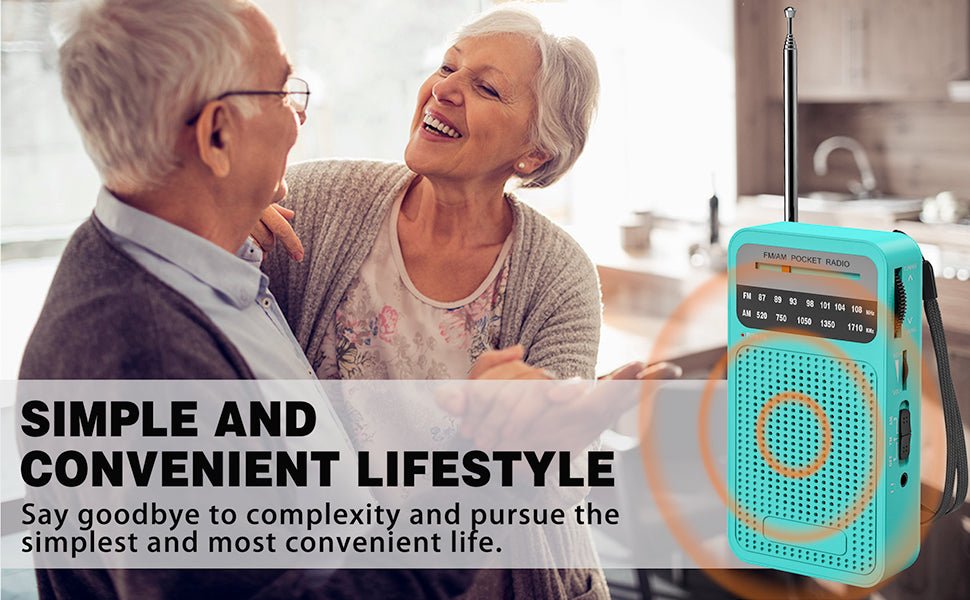 Small Radio, Portable Radio FM/AM Transistor Radio with Excellent Receiving and Sound Quality - Pocket Radio with Headphone Jack, Easy to Use - Amazing Gadgets Outlet